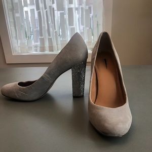 JCrew - 7.5 Sparkly Block Heel
